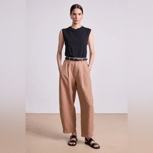 NWT Apiece Apart Bari Crop Trouser size 2 Deep Khaki